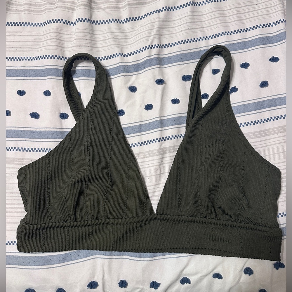 Aerie Bikini Top | Dark Olive Green | Size XXL